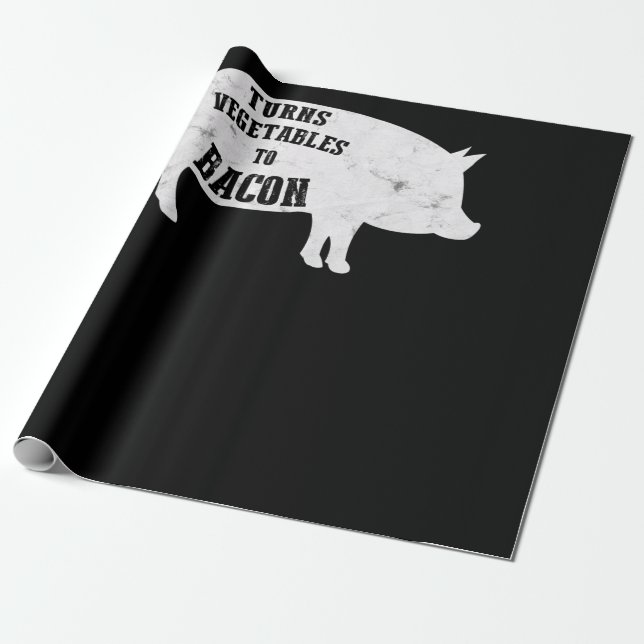 Aktiverar grönsaker till Bacon | Funny BBQ Älskare Presentpapper (Utrullad)