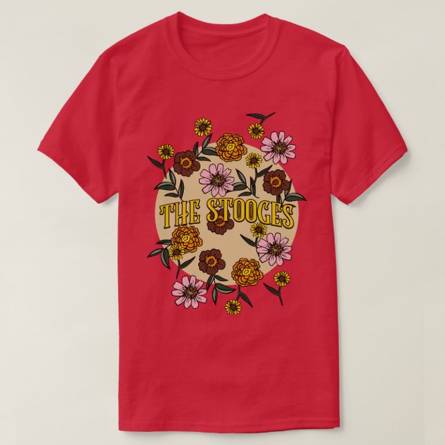 Aktiverar Namn Personlig Flower Retro Blommigt 80s T Shirt (Design framsida)
