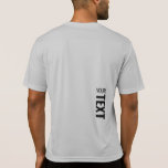 Aktiverar Silver Manar Sport Baksida Skriv ut T Shirt<br><div class="desc">Lägg till din text här Modern Back Design Print Template Manar Sport-Tek Competitor Activewear Silver Grått T-Shirt.</div>