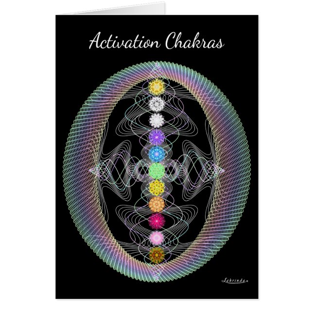 Aktivering Chakras Hälsningskort (Framsidan)