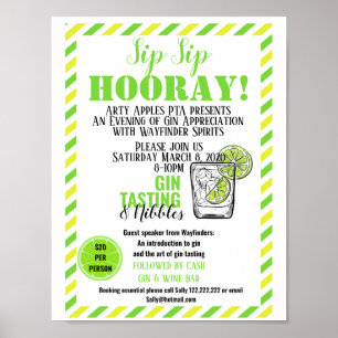 Aktiveringshändelse poster gin och tonic gin party