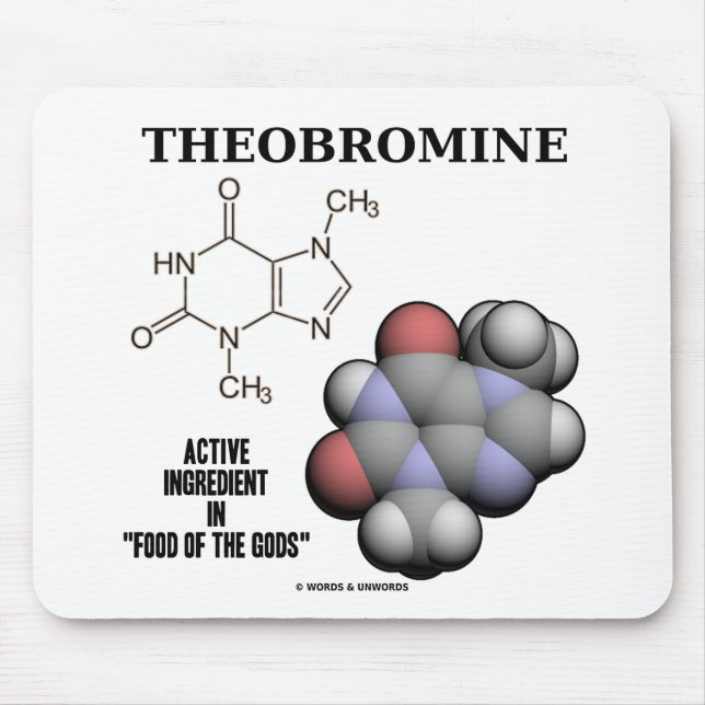 Aktivingrediens för Theobromine (kemiska Molcule) Musmatta (Framsidan)