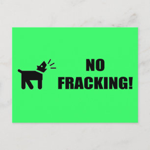 Aktivist Hund: Inget Fracking Vykort