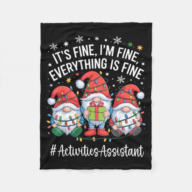 Aktiviteter Istant Gnome Allt Är Bra Jul Fleecefilt (Framsidan)