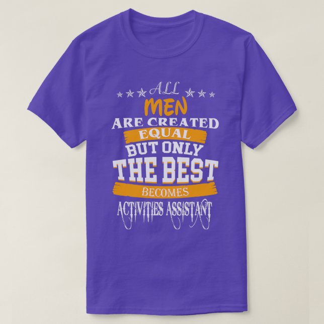AKTIVITETER SOM BITRÄDER DEN BÄSTA MANNEN T SHIRT (Design framsida)