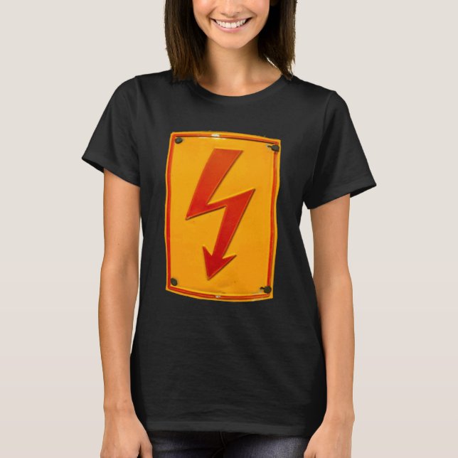 Aktivitetsblixt för högspänningselektriker t shirt (Framsida)