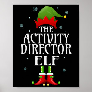 Aktivitetschef Elf Julafton Funny Family Matching Poster