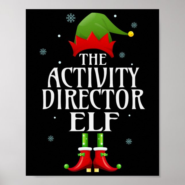 Aktivitetschef Elf Julafton Funny Family Matching  Poster (Framsidan)