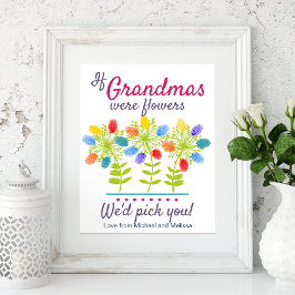Aktivitetsmall för Grandma Fingerprint DIY Poster