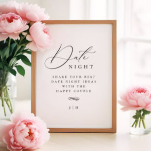 Aktivitetssignatur för elegantens kvällsidéer poster