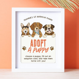 Aktivitetssignatur för Hund födelsedagsadoption Poster
