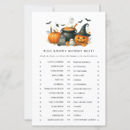 Aktivitetsspelet Cute Pumpkin Halloween Baby Showe