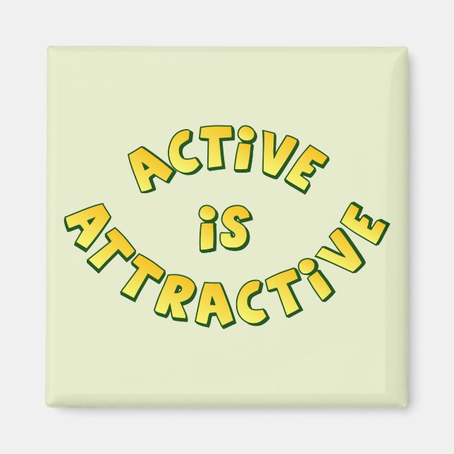 Aktivt är attraktivt ljusmagnet magnet (Framsidan)
