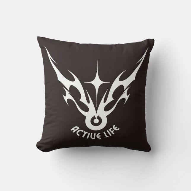 Aktivt Liv – Tribal Wings Star Emblem Kudde (Framsida)