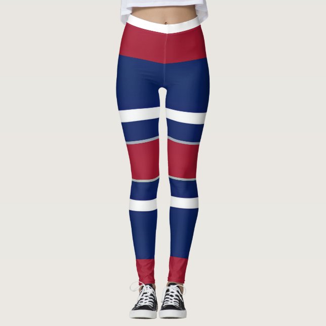 Aktivträningsleggings MID "TEAM FÄRG #2" Leggings (Framsida)