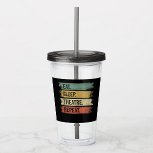 Aktör för Eat-viloteater Upprepa teatertekniska pr Take Away Mugg
