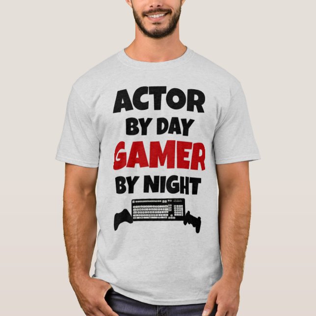 Aktör per dag-spelare per natt t shirt (Framsida)