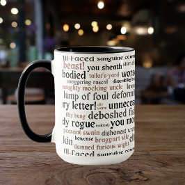 Aktör som öppnar nattgift Shakespeare Insults Mugg