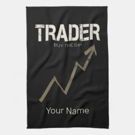 Aktören köper Dip Day Trader och Cryptocurrency Kökshandduk