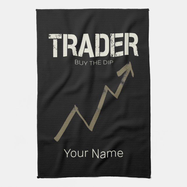 Aktören köper Dip Day Trader och Cryptocurrency Kökshandduk (Vertikal)