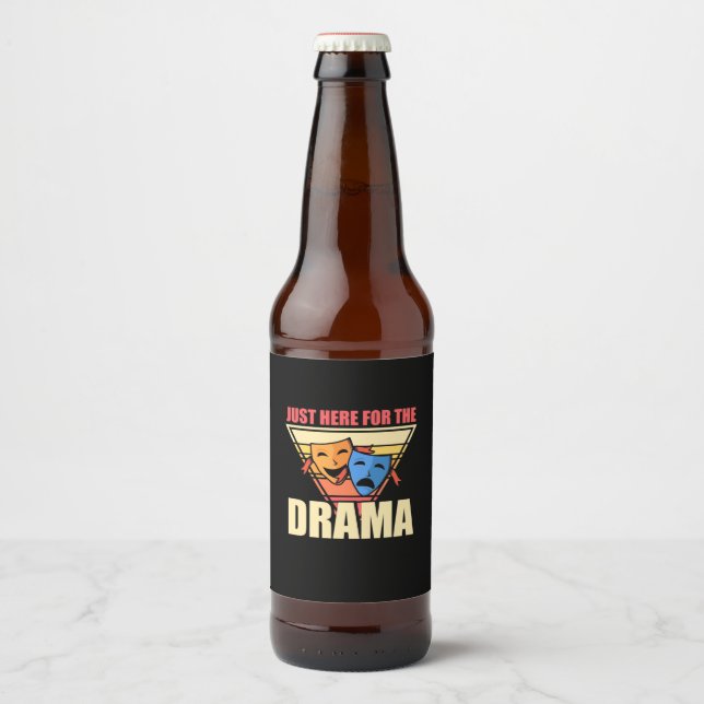 Aktören precis här för drama ölflaska etikett (Framsida)