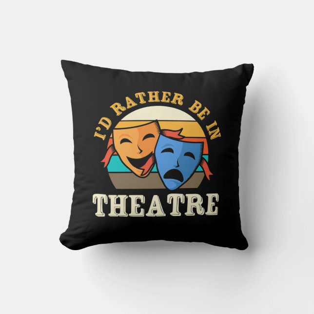 Aktören skulle hellre vara på teatern kudde (Framsida)