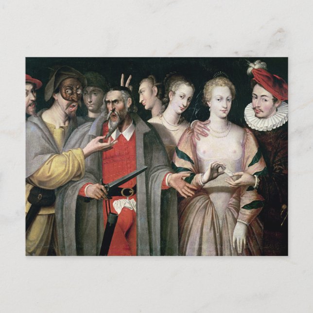Aktörer vid Commedia dell'Arte Vykort (Framsida)