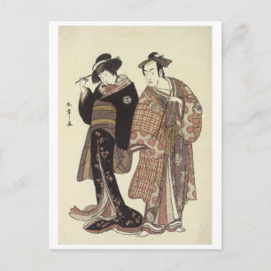 Aktörerna Matsumoto Koshiro - Shunsho 1780 Vykort