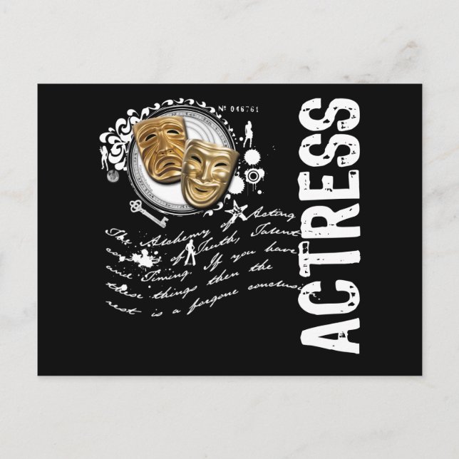 Aktrisalkemi av att agera vykort (Framsida)