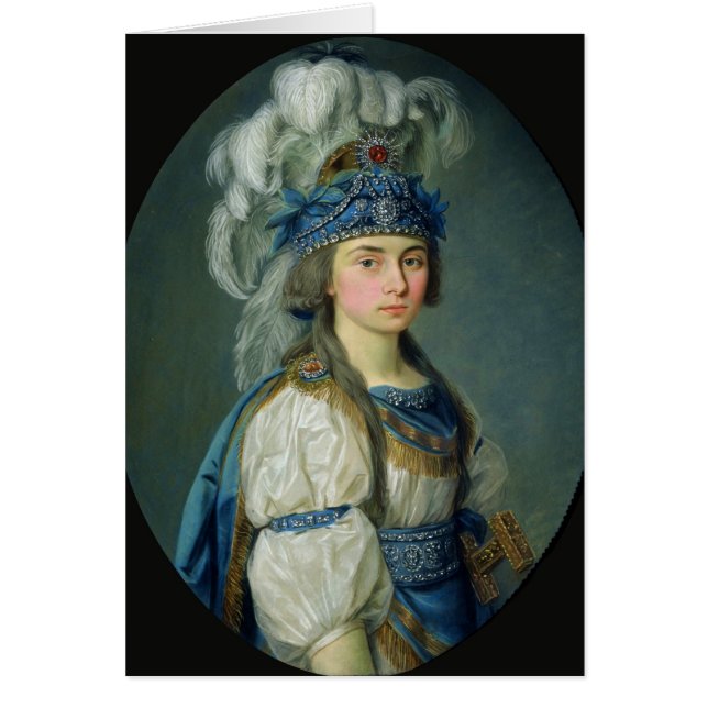 Aktrisen och sångaren Praskovya Zhemchugova Hälsningskort (Framsidan)