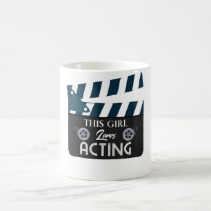 aktristheatre för flickan som älskar den kaffemugg