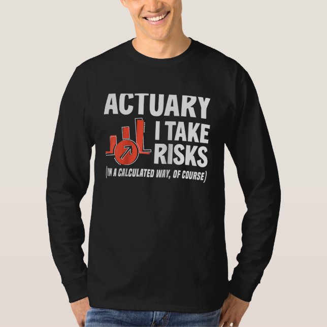Aktuarie Jag tar risker  Aktuarie Raglan Baseball T Shirt (Framsida)