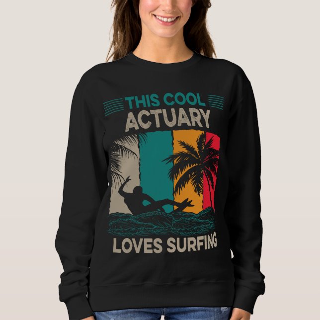 Aktuarie Surfer | Denna Coola surfning av akut Kär T Shirt (Framsida)