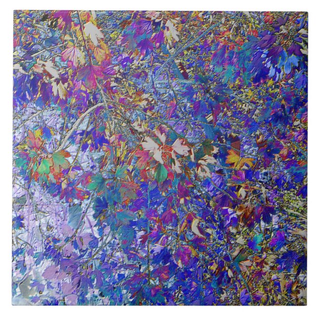 Aktuell keramik Tile för Löv Träd Art Kakelplatta (Framsidan)