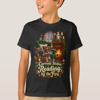 Aktuell status Läsning vid brasan Vinter T Shirt