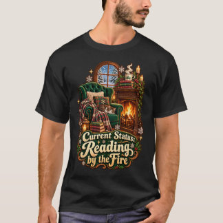 Aktuell status Läsning vid brasan Vinter T Shirt