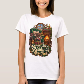 Aktuell status Läsning vid brasan Vinter T Shirt