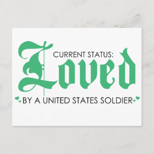 Aktuell status: Loved by a US Soldier Vykort