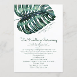 Aktuellt Monstera-blad Strand Öwedding Program