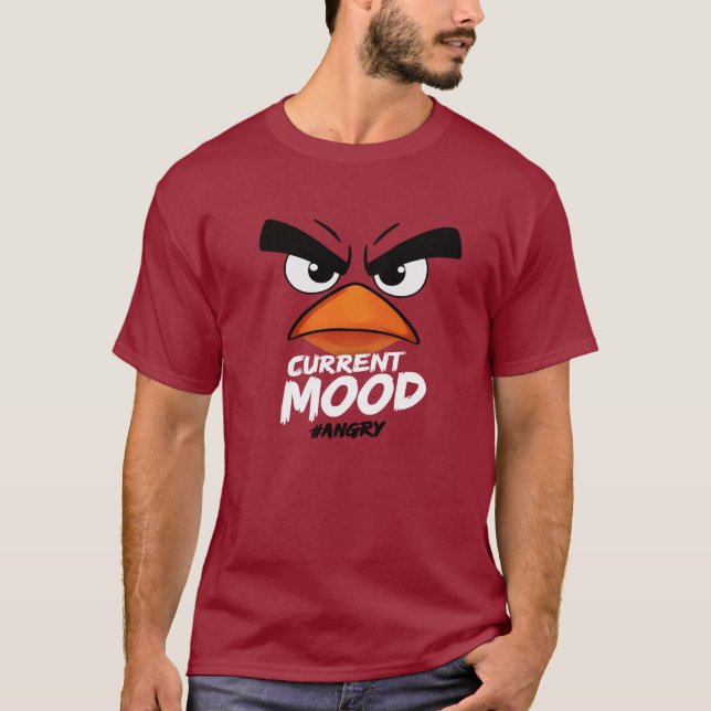 Aktuellt mood #Arg - Lustigt Grumpy Bird Expressio T Shirt (Framsida)