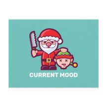 Aktuellt vykort för Mood Santa och Elf