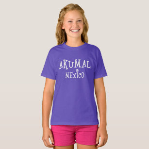 Akumal Mexico Design - Girls grundläggande T-Shirt
