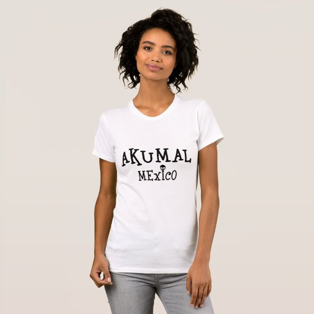 Akumal Mexico Design - Kvinnor Bella+Canvas Slim F T Shirt (Hel framsida)