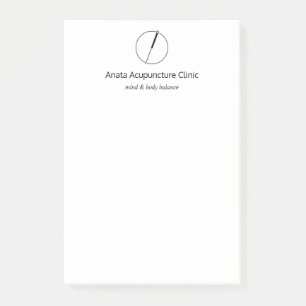 Akupuncture Acupuncturist Nål Logotyp Post-it Block