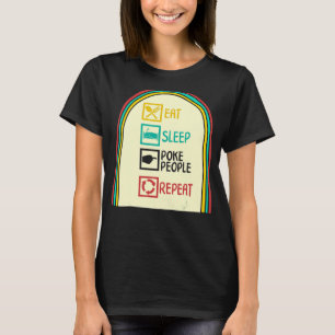 Akupunktur Eat-sömnen Poke People repeterar Nål än T Shirt