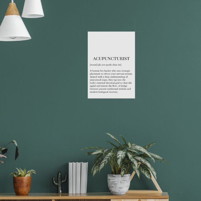 Akupunktur Väggtavla Akupunktör väggdiagram Poster (Vardagsrum 1)