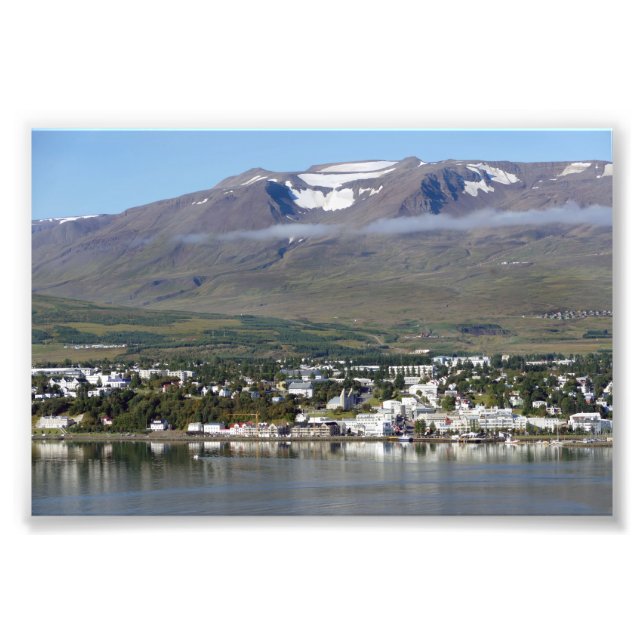 Akureyri, Island, Panorama Fototryck (Framsidan)