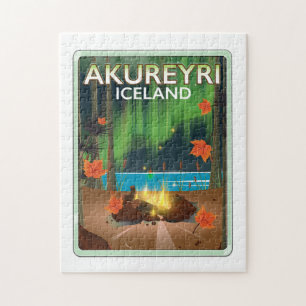Akureyri-Islandets reseaffisch Pussel