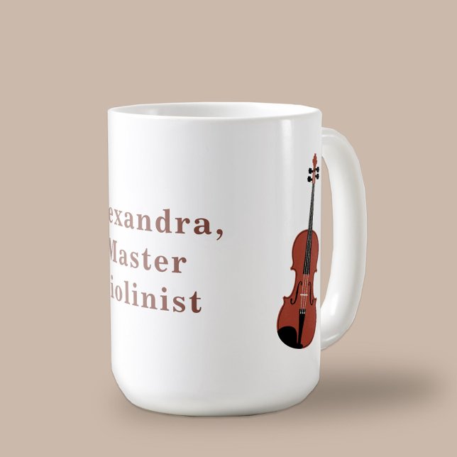Akustisk fiol kaffemugg (Violin Coffee Mug)