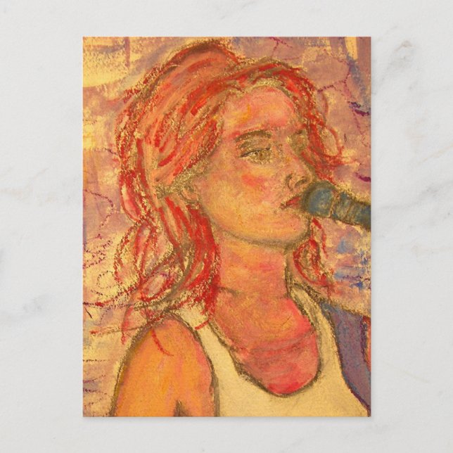 Akustisk flicka vykort (Framsida)